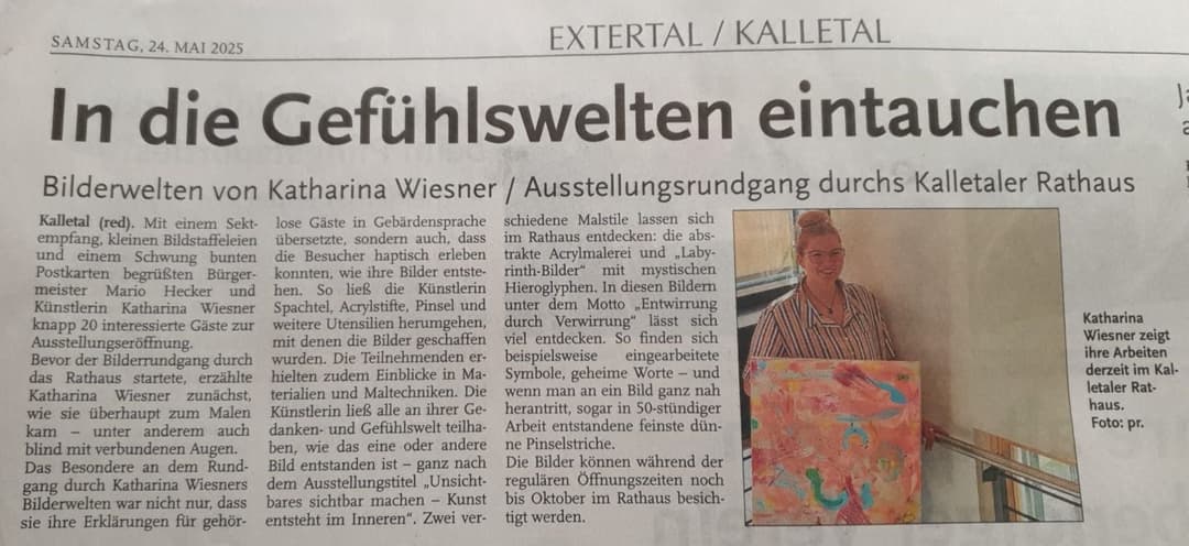 Zeitungsartikel vom 24.05.2025